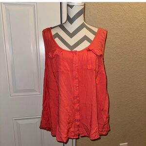 Torrid Vibrant Orange Sleeveless Blouse-Size 3-3X
